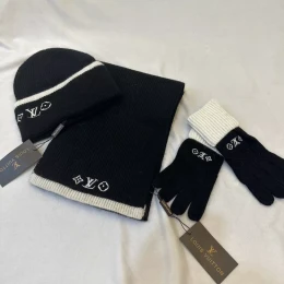 louis vuitton lv hat and echapres and glove set s_127aa76